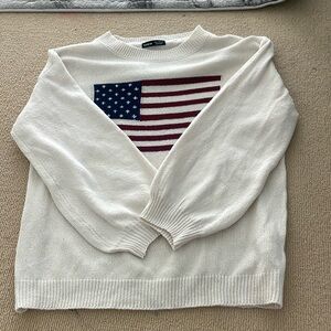 American flag crewneck